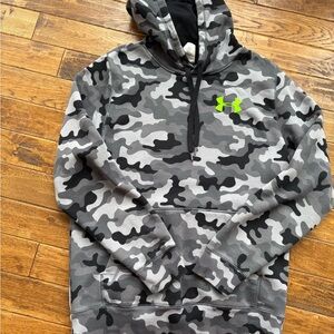 Under Armour Black and Gray Camo Hoodie